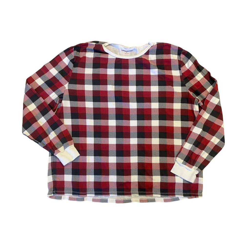 Burts Bees Women's Shirt XL- 100%Organic‎ Cotton Casual Long-Sleeve cuffed plaid